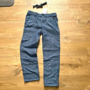 NWT Boys H&M Pants with Matching bow tie